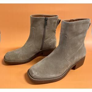 Lucky Brand Kazey Boots Square Toe Tan Women's Size 7.5M 38 EUR